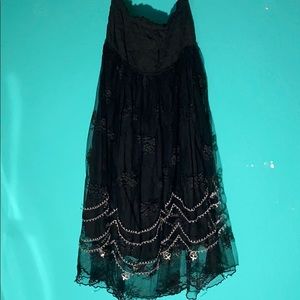 Strapless Black and white dress